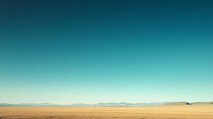 Fototapeta premium Minimalistic landscape with a clear sky