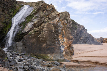 Waterfall on Beach