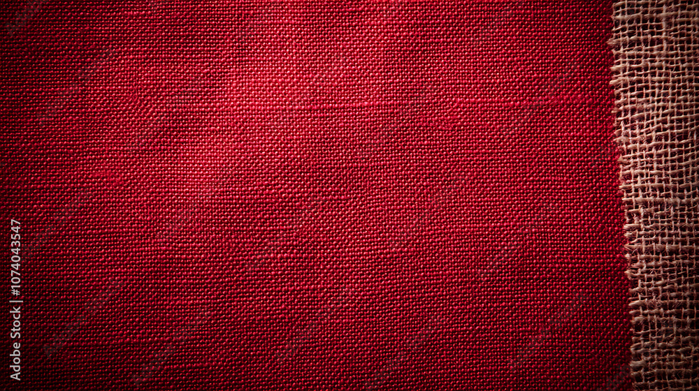 Poster Background texture of red canvas