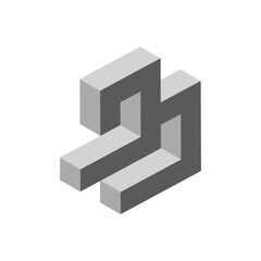 This is a 3D logo of initial JJ in uppercase that looks clean on grey color combination on a white background3d letter jj logo, 3d initial jj, block, bold, letter jj 3d vector, dimensional, emblem, tr