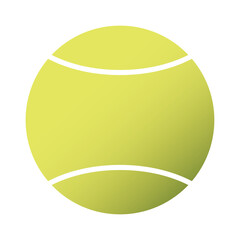 Tennis ball icon vector illustration isolated on white background. Tennis training equipment. Sports activity and symbol of tennis match. Ideal for logo design, sticker. 