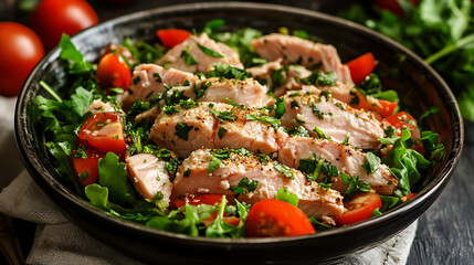 Canned tuna fillet for salad