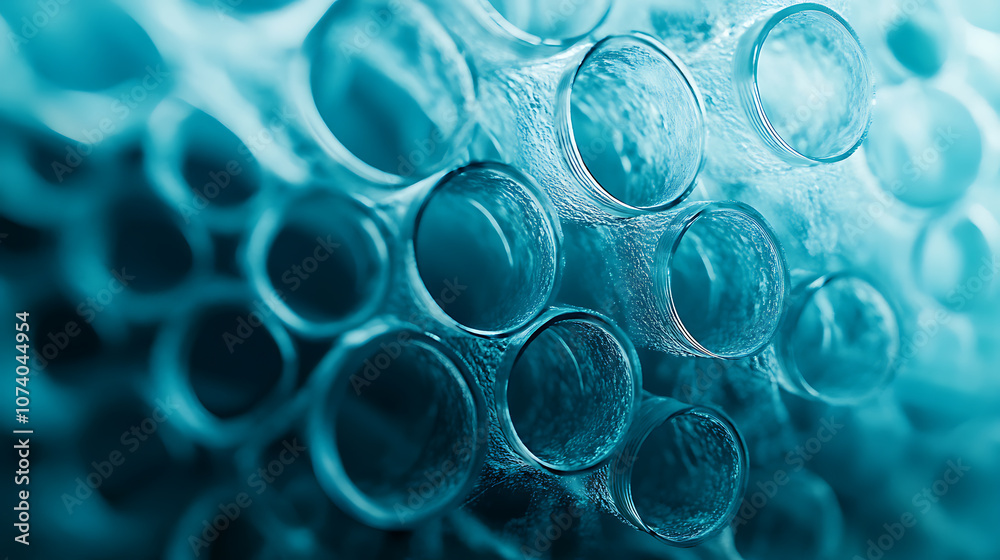 Aufkleber close-up of a water purification membrane showcasing its intricate structure, essential for wastewat