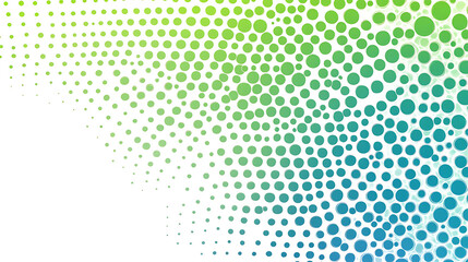 Obraz premium Colorful green halftone pattern on a light background A green and blue dots gradient