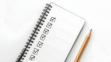 A handwritten to-do list on a spiral-bound notebook page