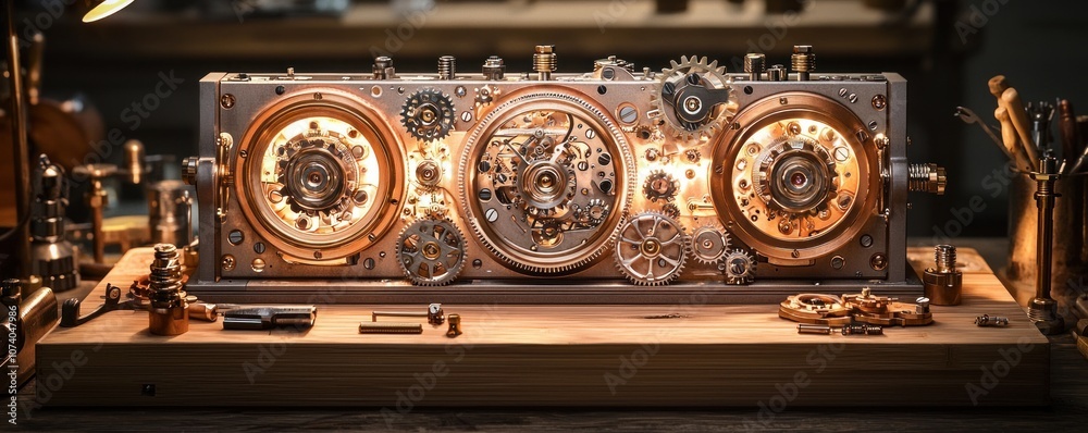 Poster A Detailed View of the Intricate Mechanics of a Mechanical Clock