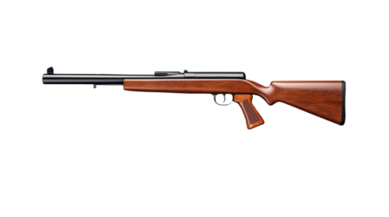 Classic hunting rifle on transparent background