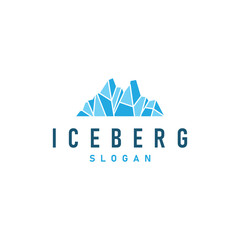 Antarctic Cold Mountain Iceberg Logo Design, Simple Vector Template Symbol Illustration