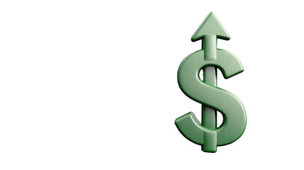 Obraz premium Arrow dollar symbol on transparent background