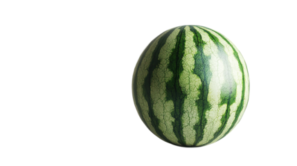 photo of a whole watermelon on a white background
