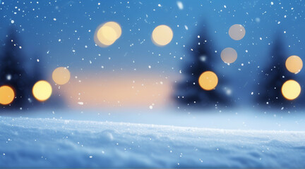 Fototapeta premium Snowfall on Winter Landscape 3
