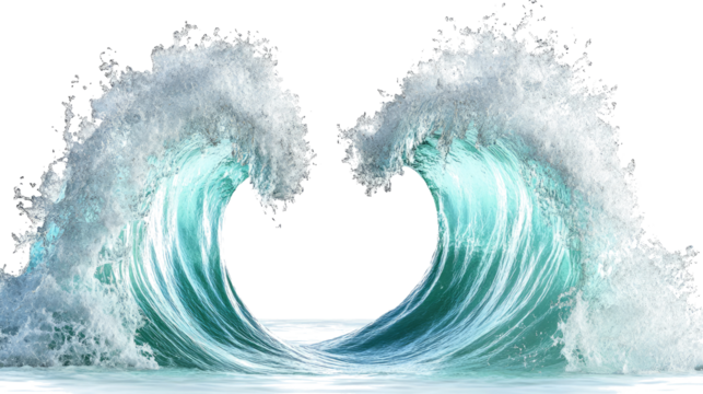 Dynamic Sea Waves Crashing in a Moment of Natural Beauty Generative AI