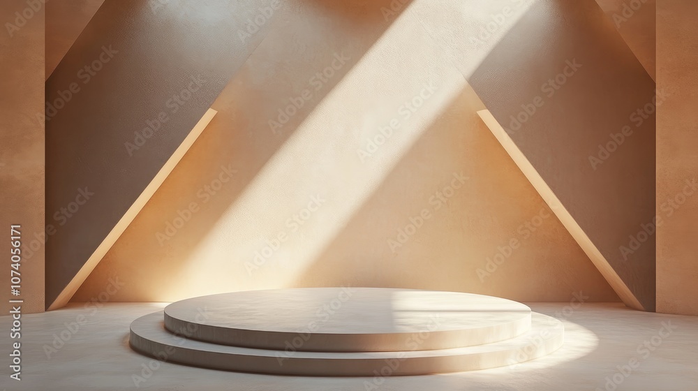 Poster 3d abstract background featuring a geometric podium for product presentation