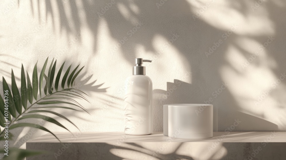 Poster 3d render of an empty skincare product or packaging for mockup purposes concept for beauty soap and 