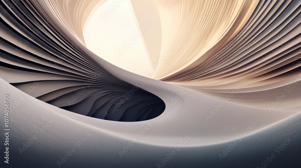 Poster Sophisticated minimalist geometric background 3D illustration 3D rendering