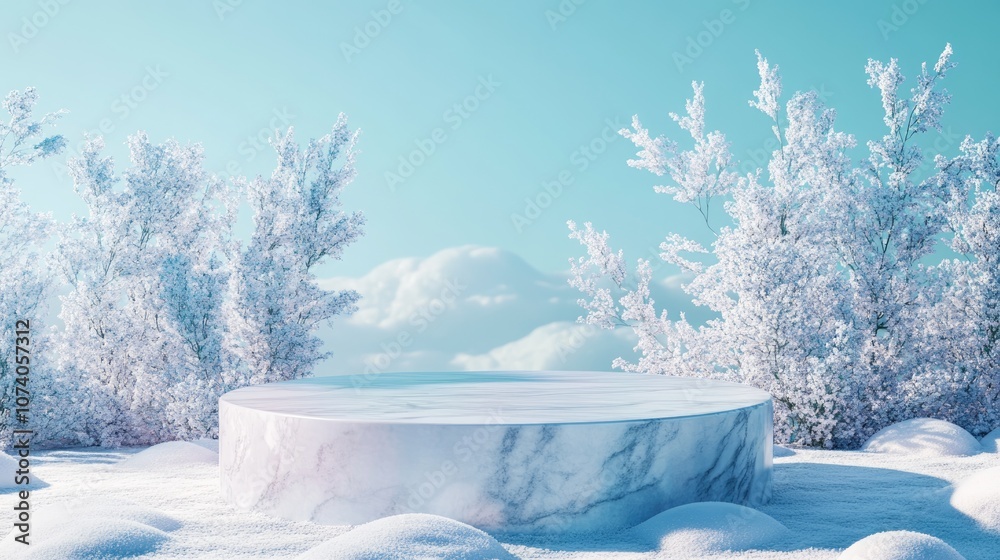 Aufkleber festive seasonal greeting and abstract minimal mockup scene geometric podium for showcasing cosmetic