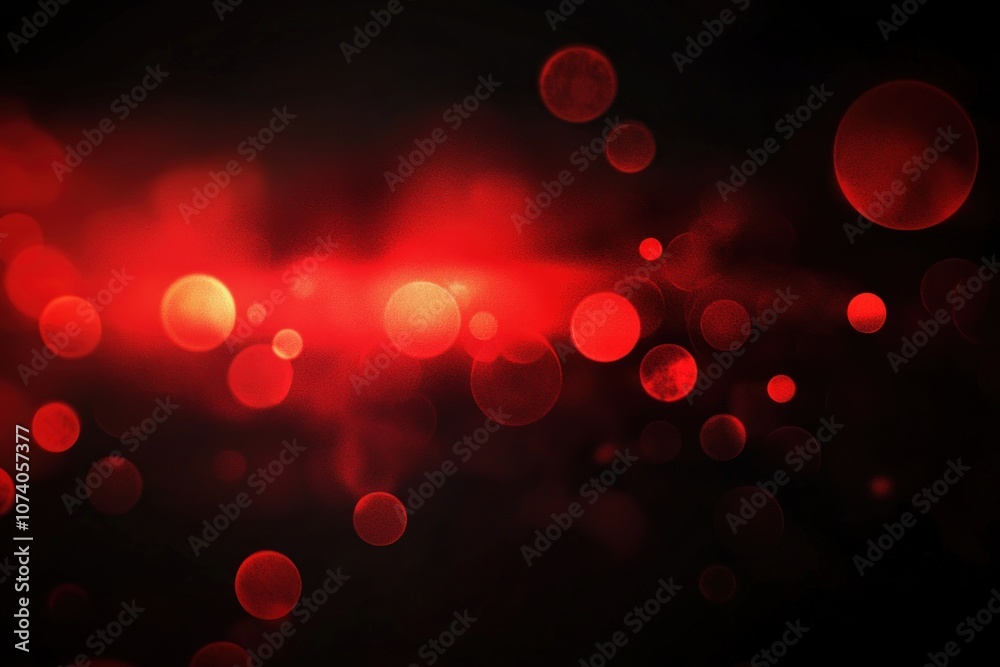 Poster Abstract Red Bokeh Background with Light and Dark Tones