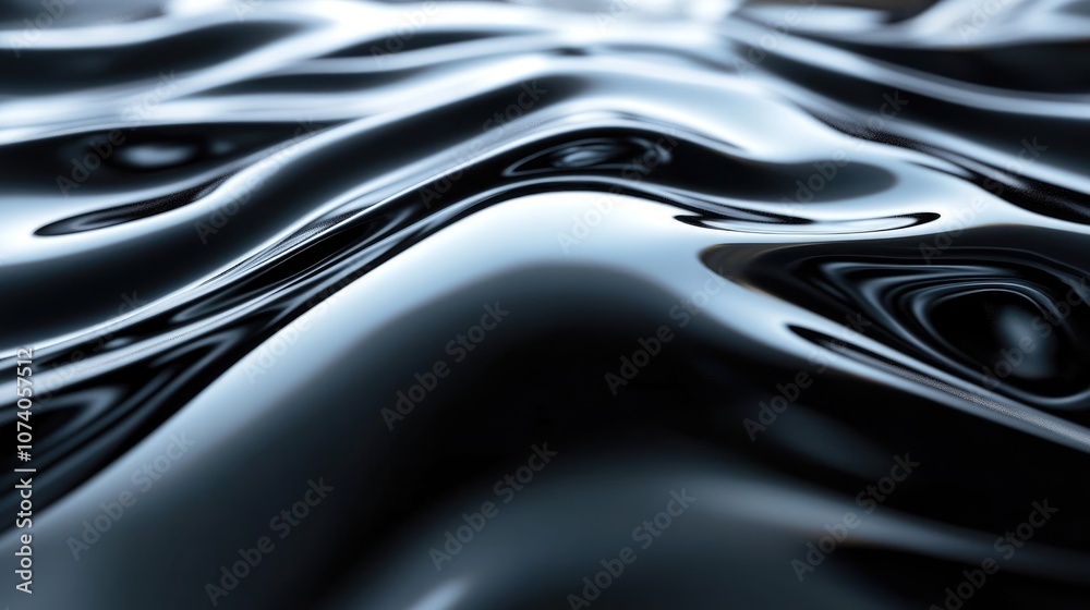 Aufkleber black abstract background 3d illustration and rendering