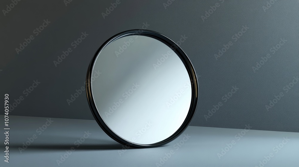Poster isolated reflector on a gray background 3d rendering illustration