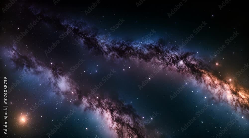 Wall mural starry night sky, endless stars twinkling in space