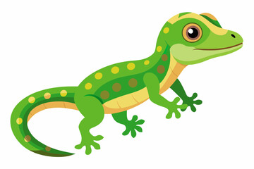  Madagascar day gecko on white background vector illustration