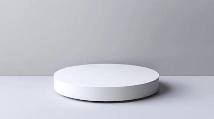 3D rendered round white display pedestal