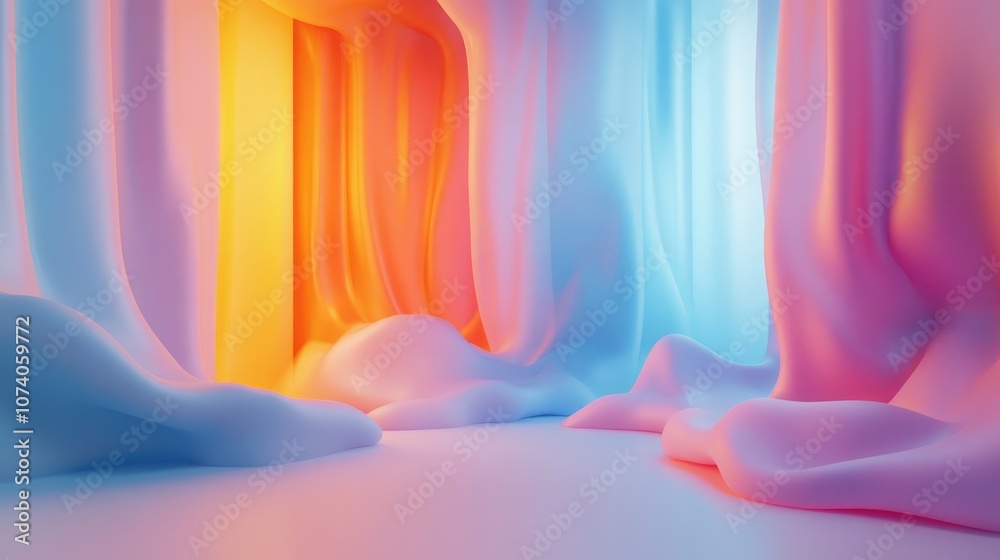 Aufkleber 3D visualization of a background color display system
