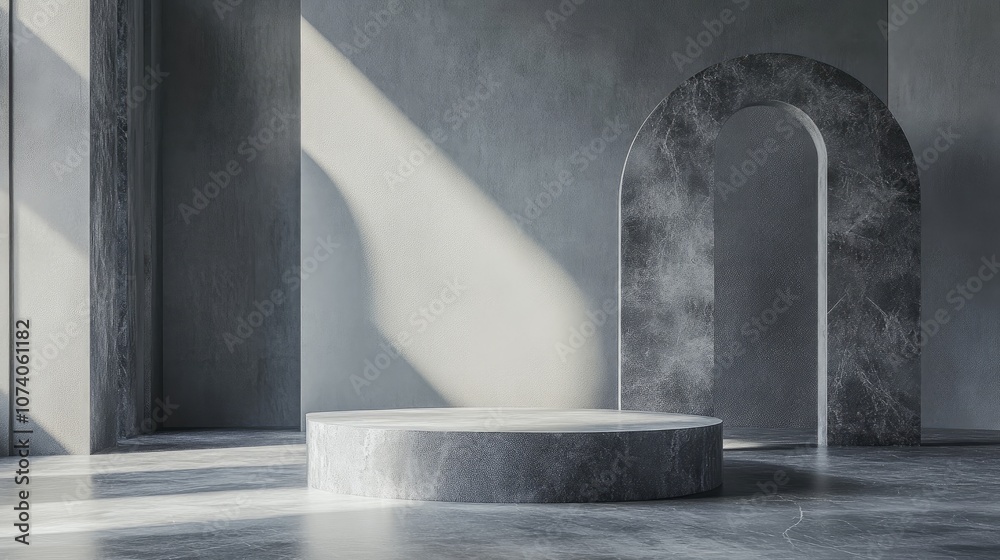 Poster stylish and visually striking abstract backdrop featuring elements designed in a minimalist style wi