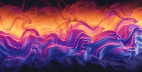 4K Colorful Y2K Flames on Purple Orange Gradient Background High Res Psychedelic Macro Photography