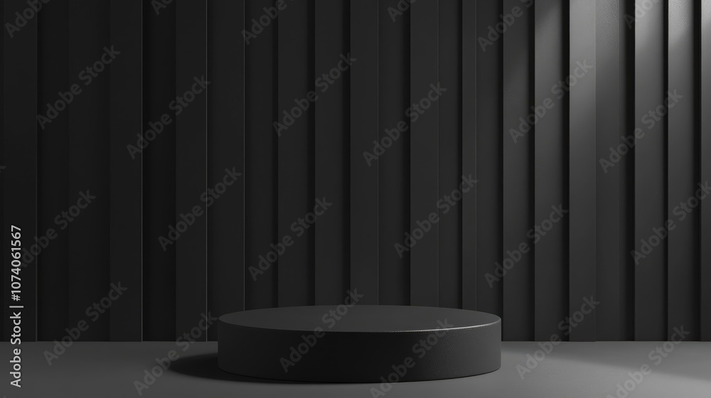 Poster Minimalistic podium scene for mock up presentation with ample copy space featuring a 3D rendered abstract background design