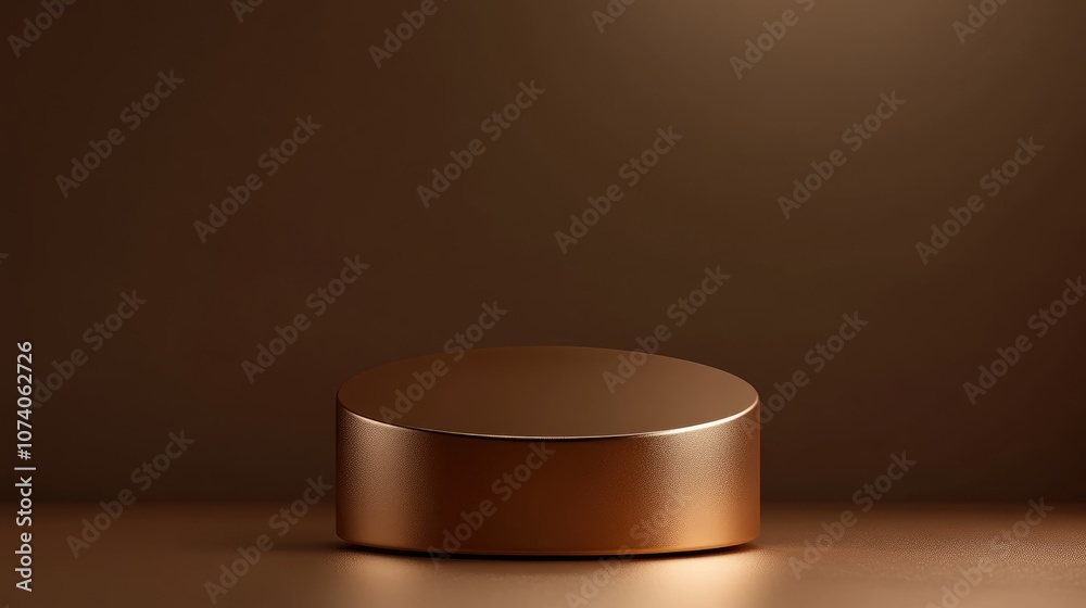 Poster minimalist cylindrical podium featuring a brown gradient backdrop 3d rendering