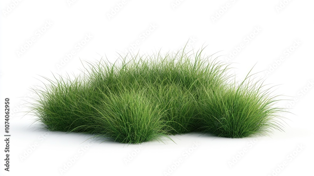 Poster grass isolated on a white background 3d rendering illustration