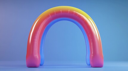 3D rendering of an inflatable arch Template for advertising Ideal for events races marathons and various sports Exhibition stand entrance event archway and arch design