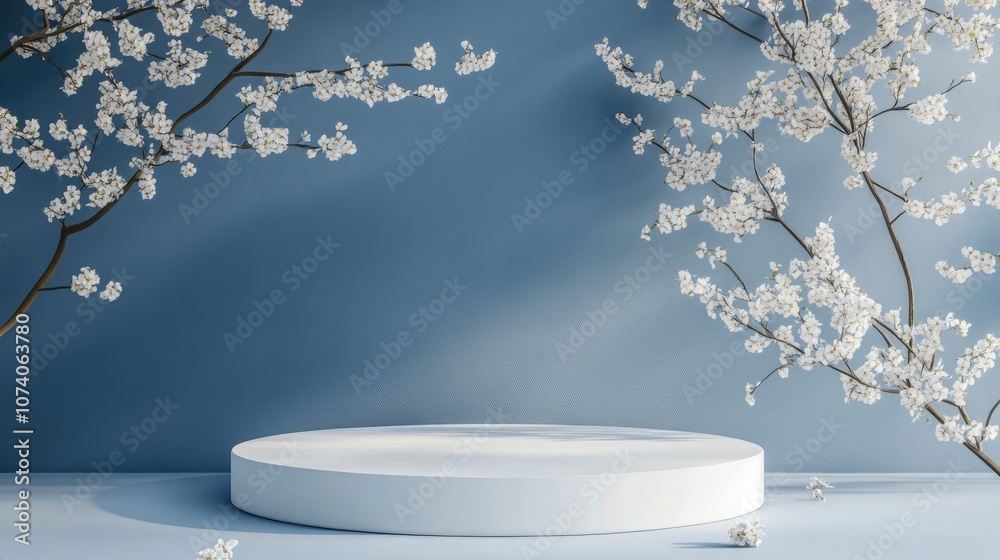 Aufkleber 3d rendering of an abstract podium for product displays