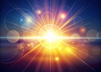 Captivating Minimalist Lens Flare Illustration with Sunlight Effect for Artistic and Modern Decor, Perfect for Backgrounds and Digital Projects