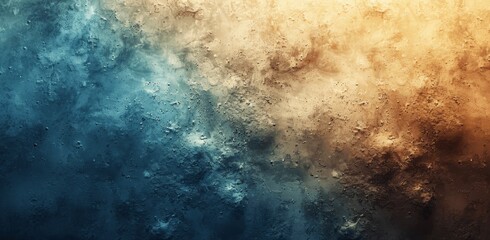 Obraz premium Blue Beige Grainy Gradient Background with Natural Lighting and Soft Texture for Banners Posters Graphic Design