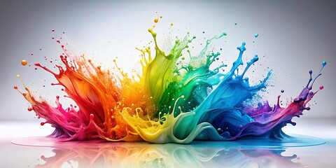 Obraz premium Captivating Watercolor Paint Splash in Vibrant Colors for Artistic Product Photography