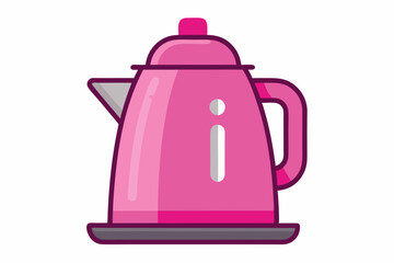 Electric kettle on a white background vector illustration