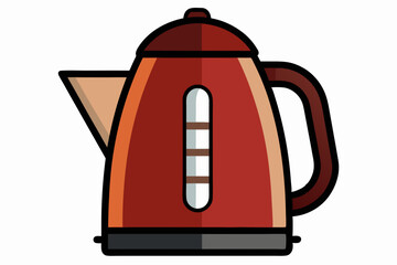 Obraz premium Electric kettle on a white background vector illustration