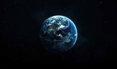 Fototapeta premium Earth in Space with a Starry Background