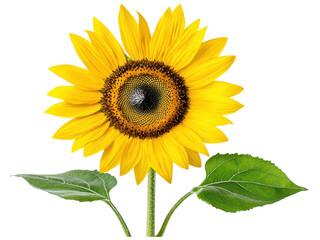 Fototapeta premium Bright and Vibrant Sunflower on Transparent Background Ideal for Nature Illustrations, Floral Designs, and Artistic Projects in Various Creative Contexts