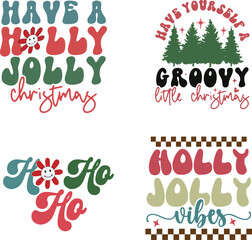 Retro Christmas SVG T-shirt Designs