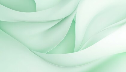 Abstract Curving Green Shapes