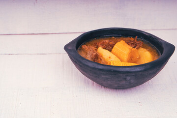 Sancocho soup typical Colombian food