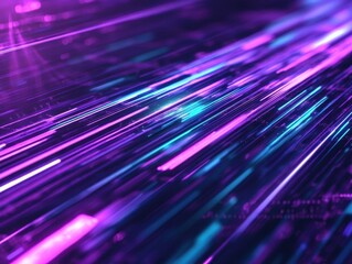 Abstract Background with Diagonal Glowing Purple and Blue Lines