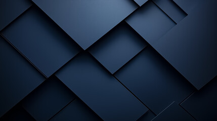 Fototapeta premium Layered dark blue geometric tiles with subtle shading. Abstract background, digital assets, professional design
