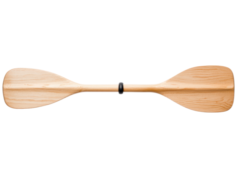 Wooden Paddle on Transparent Background for Digital Designs, Illustrations, and Graphic Projects Showcasing Craftsmanship and Simplicity in Outdoor Gear Concepts