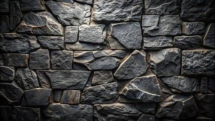 Obraz premium A Wall of Irregularly Shaped Stones, Each With Its Own Unique Texture, Creates A Strikingly Rustic and Textured Background