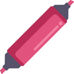 Pink highlighter pen is open and ready for highlighting important information