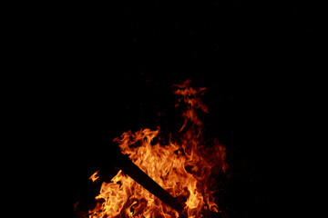 fire in the fireplace